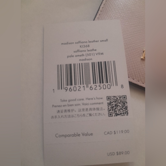 New Kate Spade Madison Card Holder In Pale Amethis With Kate Spade Earrings.NWT - Picture 7 of 16